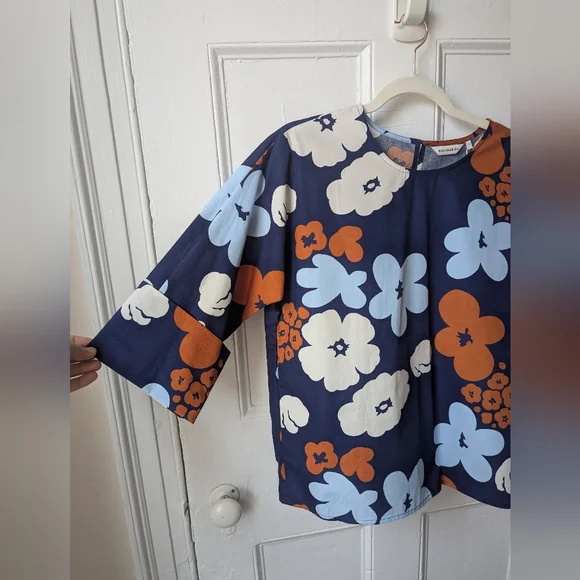 NWT Anthropologie Marimekko Floral Blouse - Size S - Picture 4 of 10